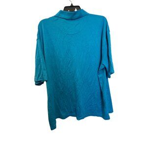 2 Under Mens 3XL Blue Polo Shirt Short Sleeve 100% Polyester Casual Lightweight